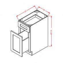 Grey Shaker - Drawer File Base Cabinet GS-DFB18-rstmexpress
