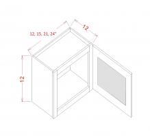 Grey Shaker - Single Door Stacker Wall Cabinets-rstmexpress