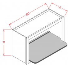 White Shaker - Wall Microwave Shelf Kit-rstmexpress